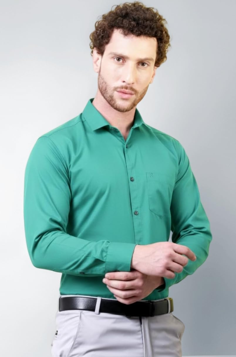 Men’s Pure Cotton Solid Stylish Casual & Formal Wear Shirt | Stylish Regular Fit Full Sleeve Comfortable Office Party Trendy Shirt - Multi Color