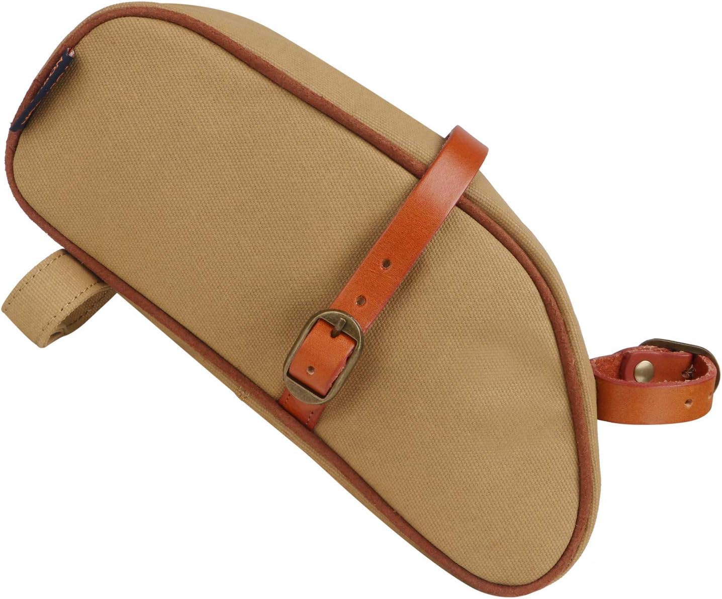 TOURBON Canvas Cycling Pouch Bicycle Frame Triangle Bag Bike Under Top Tube Bag Corner Storage