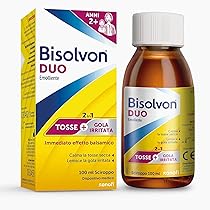 Bisolvon Duo Emolliente Sciroppo Tosse, Sciroppo Tosse Secca e Gola Irritata Adulti e Bambini 2+ Miele, Senza Glutine, Senza Lattosio – Calma lo Stimolo a Tossire e allevia il Mal di Gola (100ml)