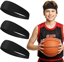 Pack of 3 Sports Sweatbands, Football Headbands, Sweatbands for Sports Fans | Breathable headwear for kids boys and girls, suitable for baseball, gym, running and training