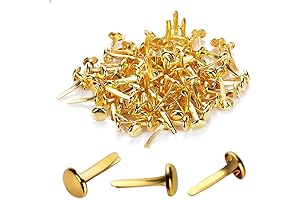 Brads Paper Fasteners 1 Inch Brass Head Paper Brads Colorful Round Push...