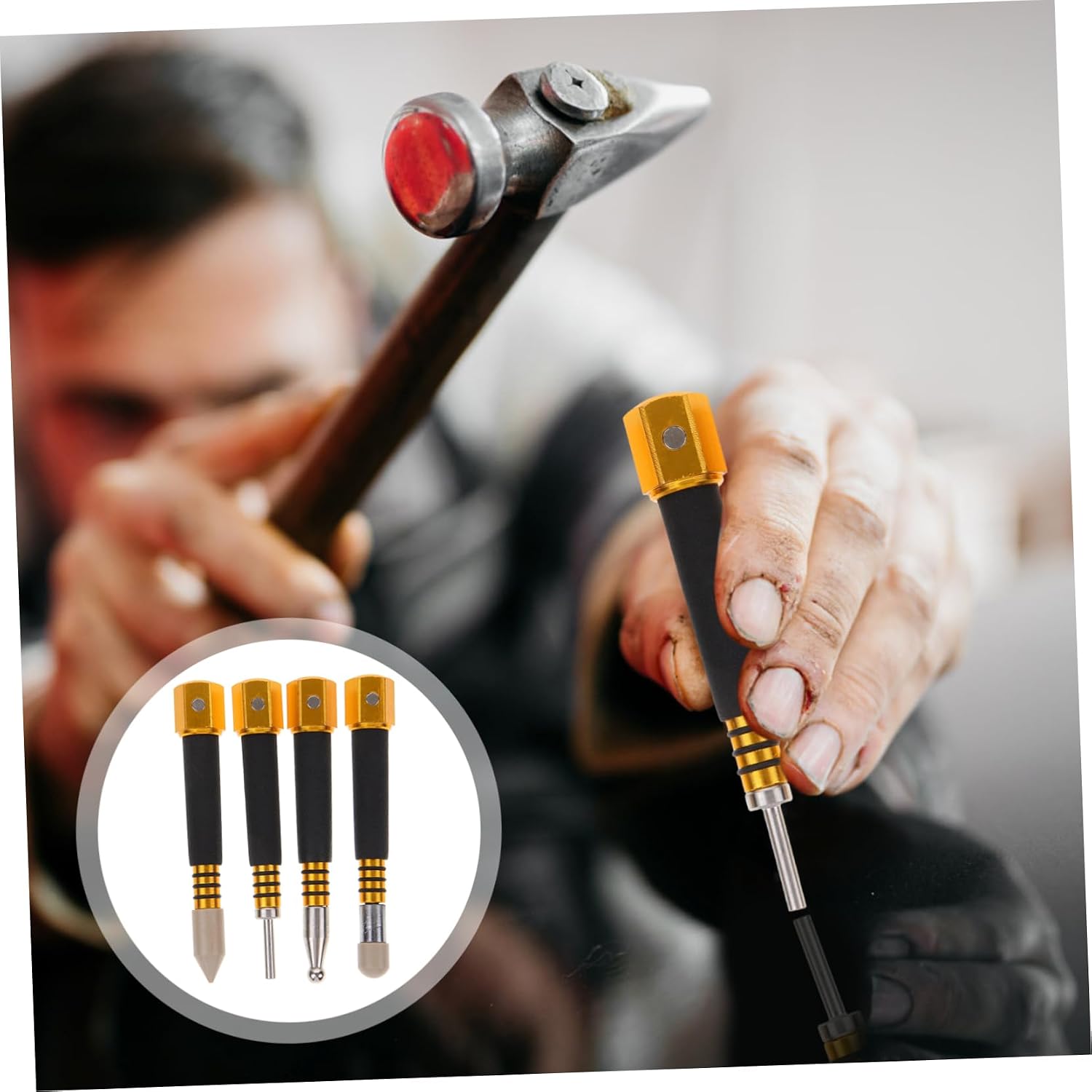 8pcs Automotive Dent Repair Tool Tap Down Pen Paintless Dent Removal Tool