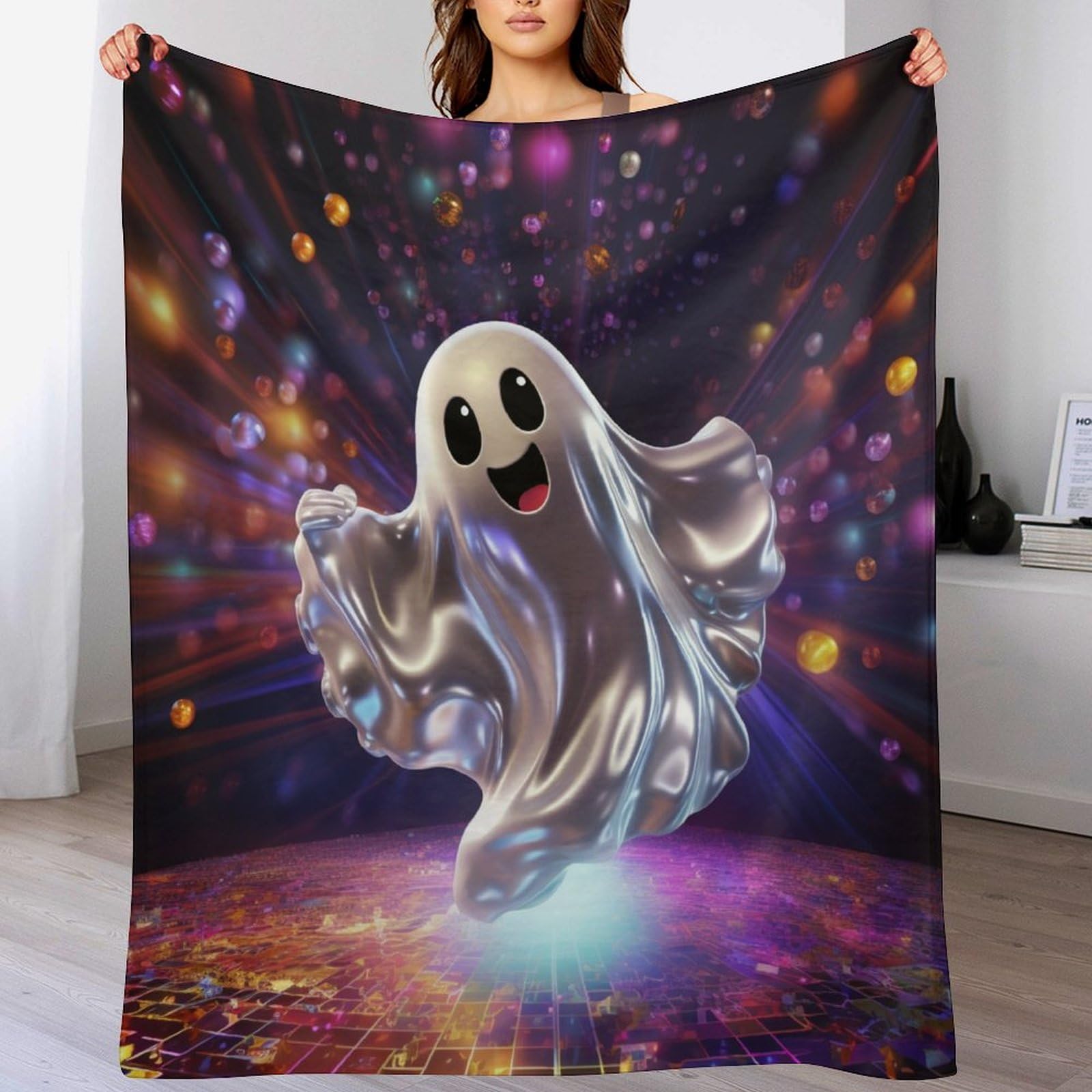 Manta muy suave ligera 3D Diskogeist para tardes de sofá y relax