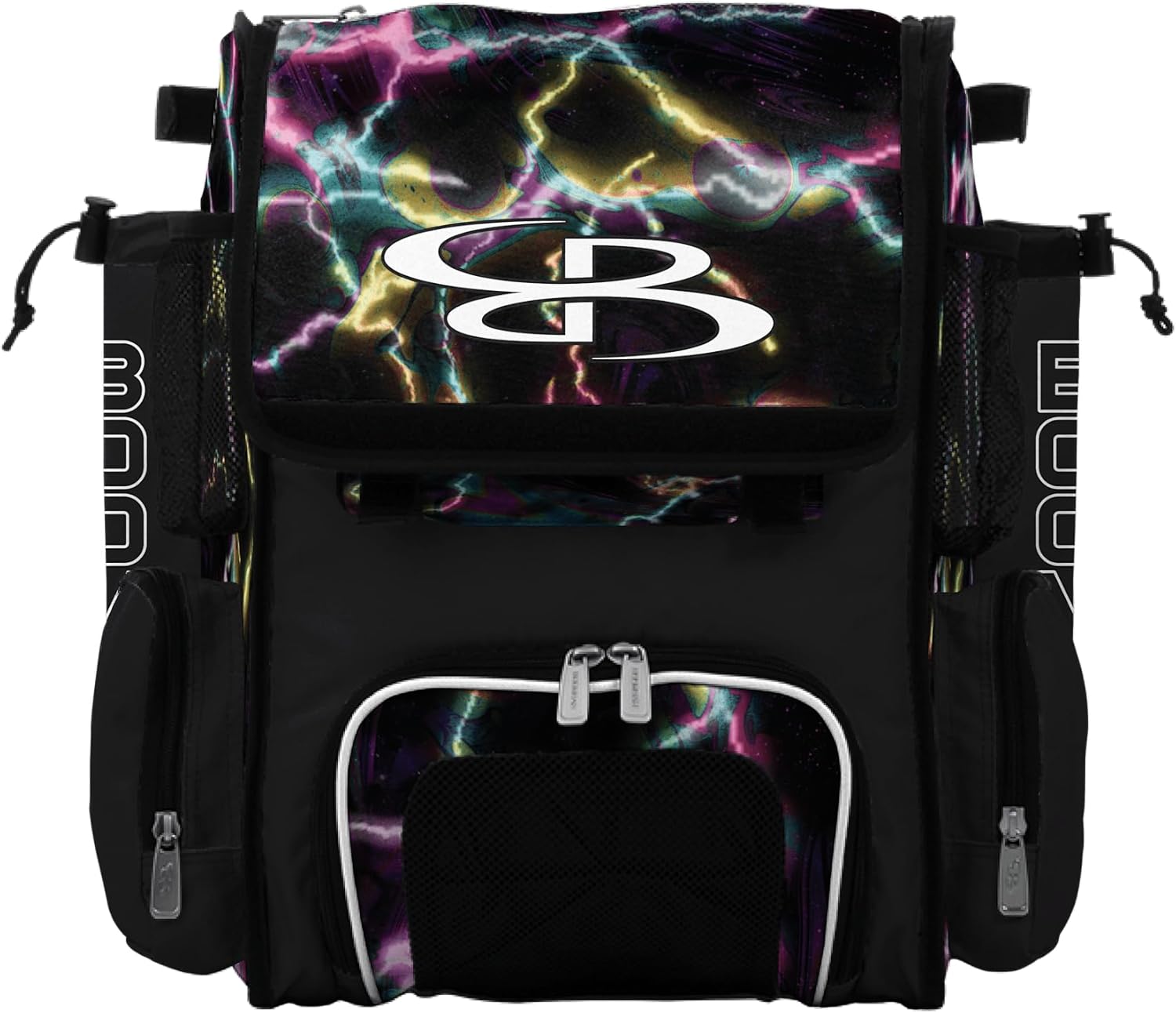 Boombah Mini Superpack Bat Pack - 8" x 12.5" x 18" - Bolt Black/White/Yellow