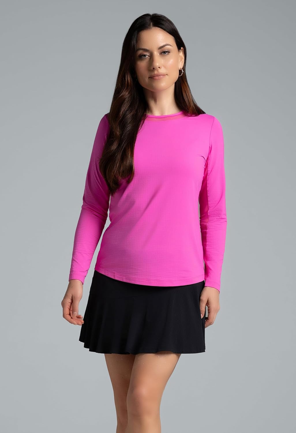 IBKUL Athleisure Wear Sun Protective UPF 50+ Icefil Cooling-Long Sleeve Crew Neck with Mesh-83000