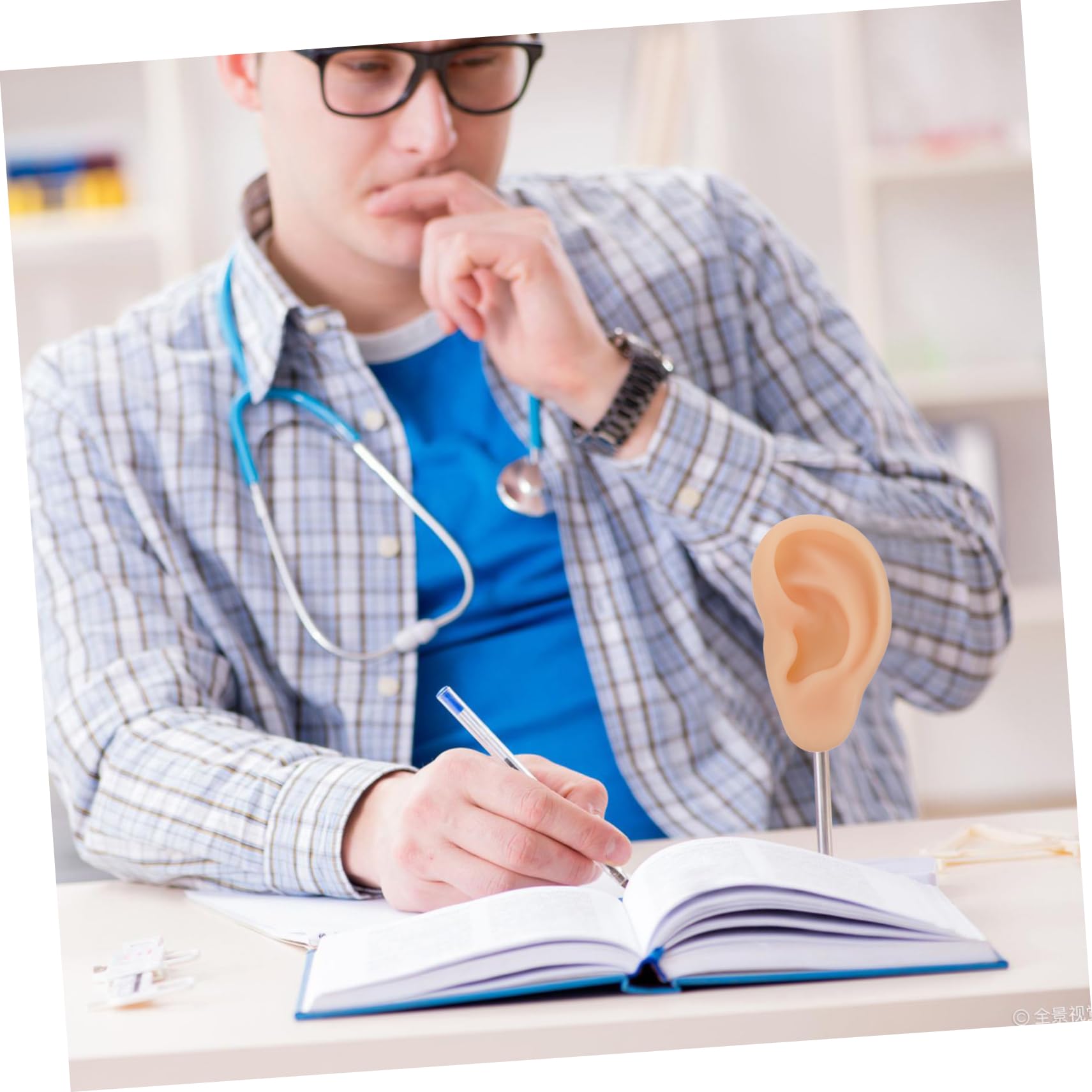 Didiseaon Professional Ear Display Model Silicone Portable Easy to Use for Consultants