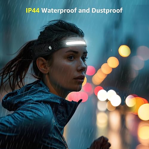 Miniatura 5 de Lepro Faro LED recargable  Lámpara de cabeza superbrillante con sensor de movimiento, haz ancho de 230 y foco ajustable, faro impermeable para