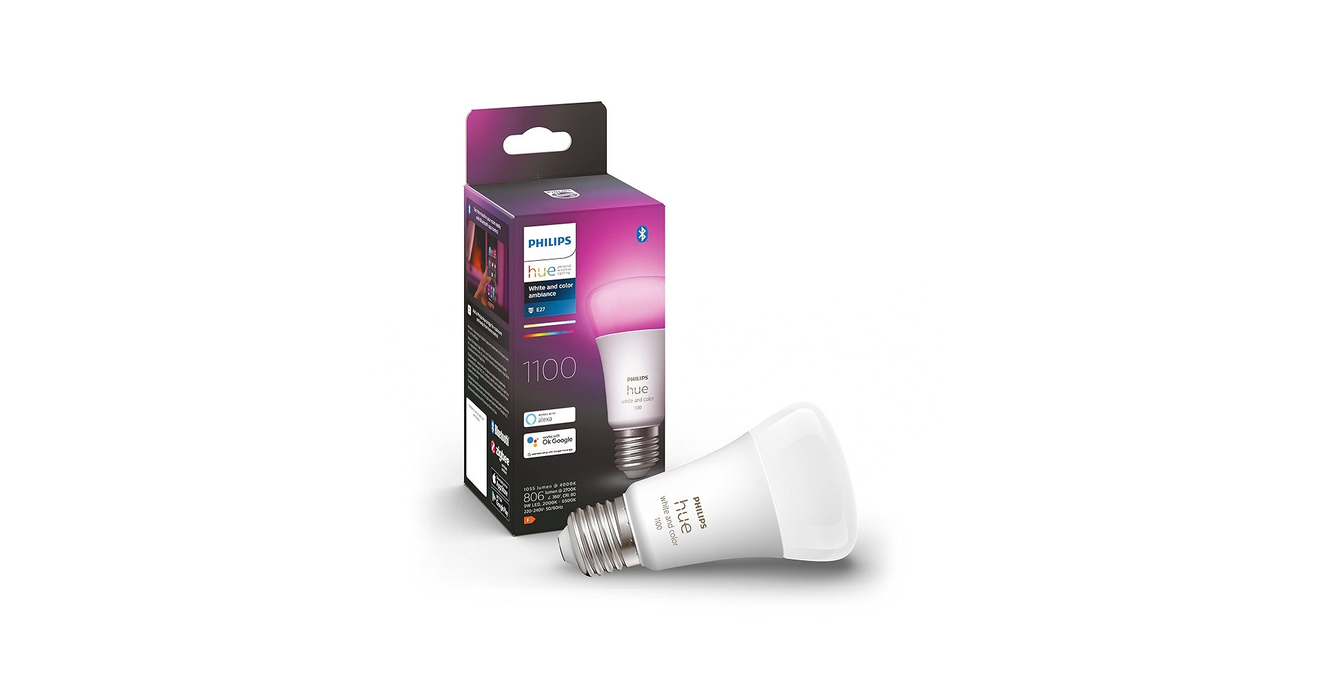 Philips Hue White and Color Ambience E27 Bulb 1100 Lumens