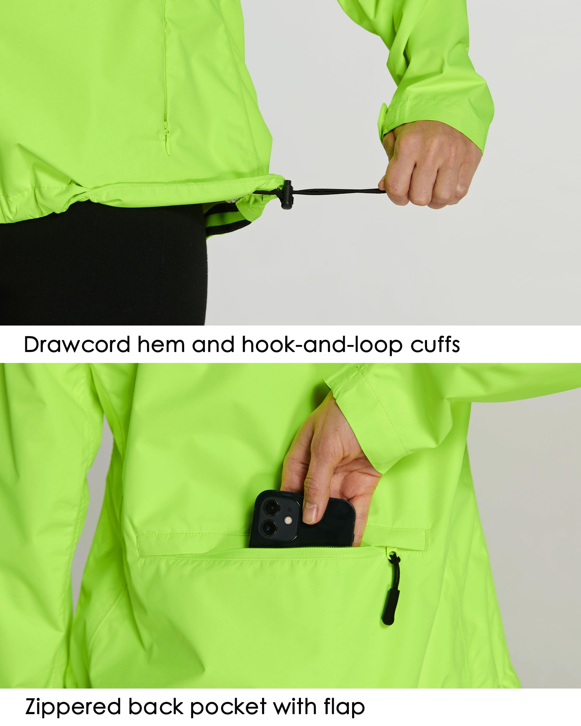 WILLIT Veste de cyclisme pour femme - Imperméable - Veste de course légère et respirante - Coupe-vent - Veste de cyclisme - Veste de randonnée - Veste de vélo pliable à capuche