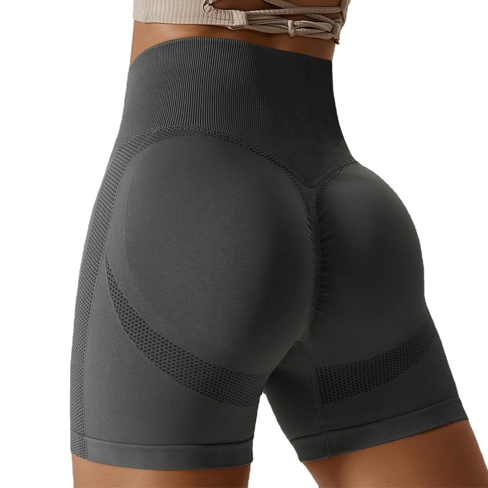 Zhiaek Pantalones Cortos Mujer Short Deportivo Mujer Elásticas Leggins Mujer Push Up Mallas Correr Cintura Alta para Gym Fitness Yoga
