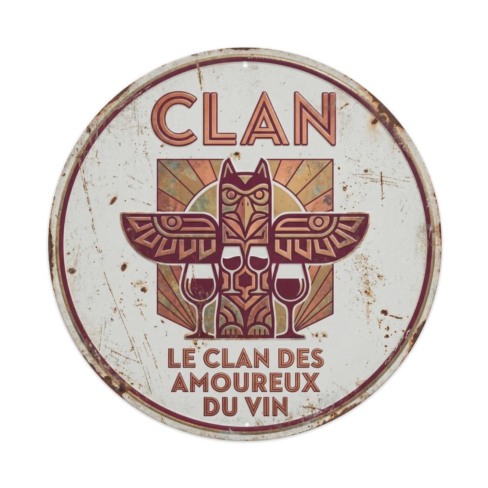 Clan Humorous Gathering Clan Vintage Metal Tin Sign Plaque Wall Decor for Cafe, Club Bar, Office, Garden Metal Poster 8x8Inch