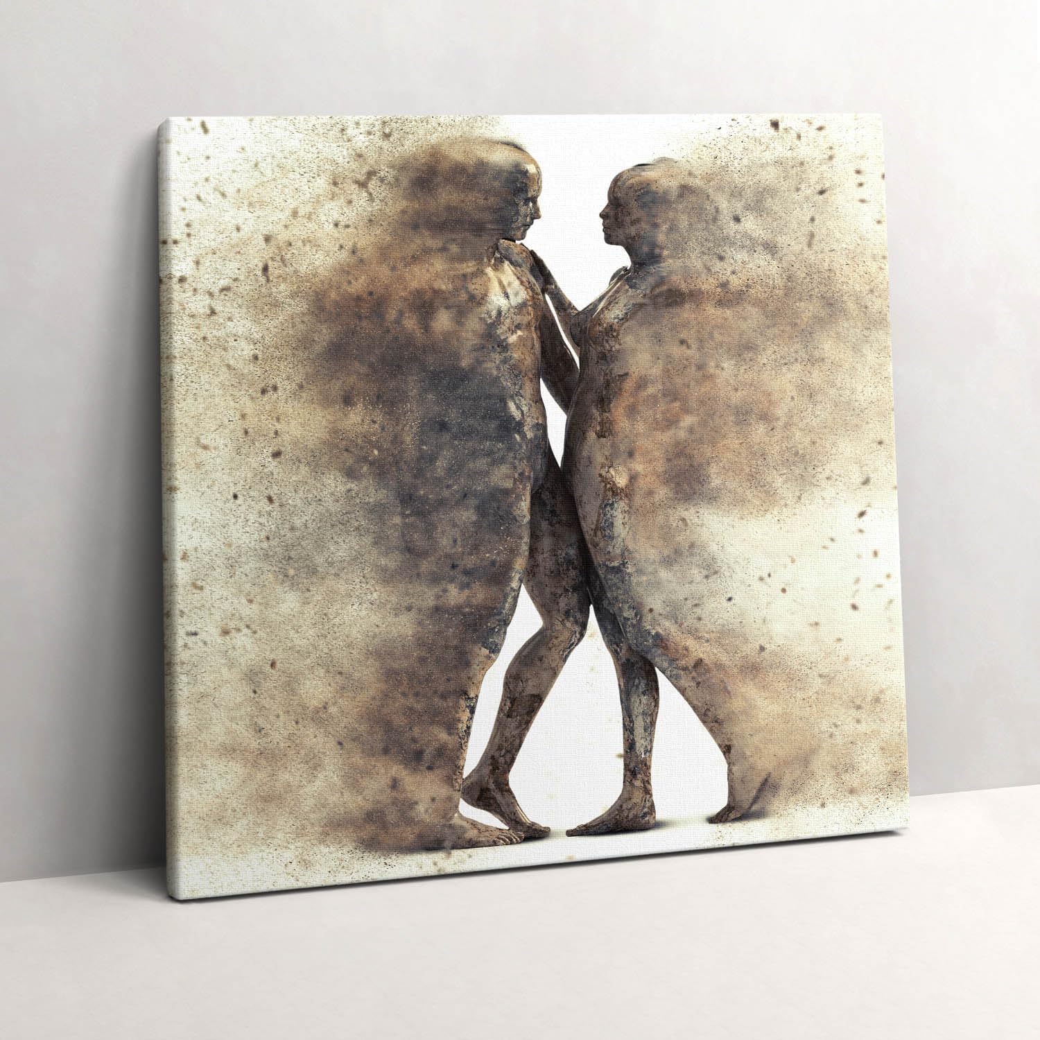 Peinture sur toile abstraite Wallfluent grand format 120x60cm pour décoration murale
