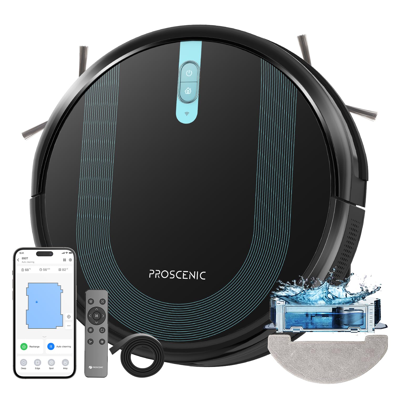 Aiibot Aspirateur Robot Slim Machine de Nettoyage à Aspiration
