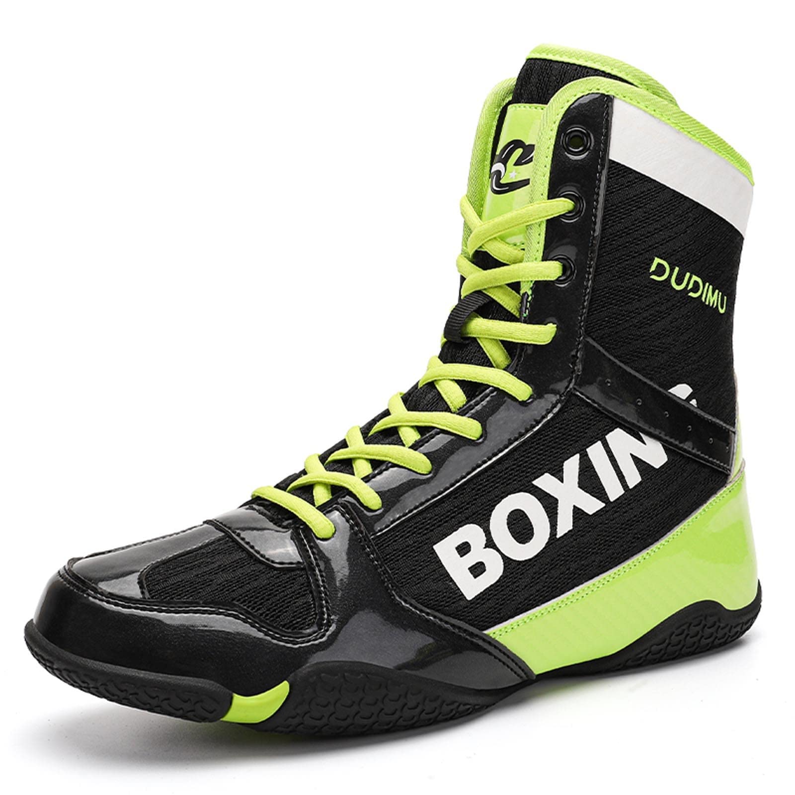 Zapatillas De Entrenamiento De Lucha para Hombres Y Mujeres - Zapatos Profesionales Antideslizantes Adecuados para Lucha Y Levantamiento De Pesas Unisex,Verde,40 EU