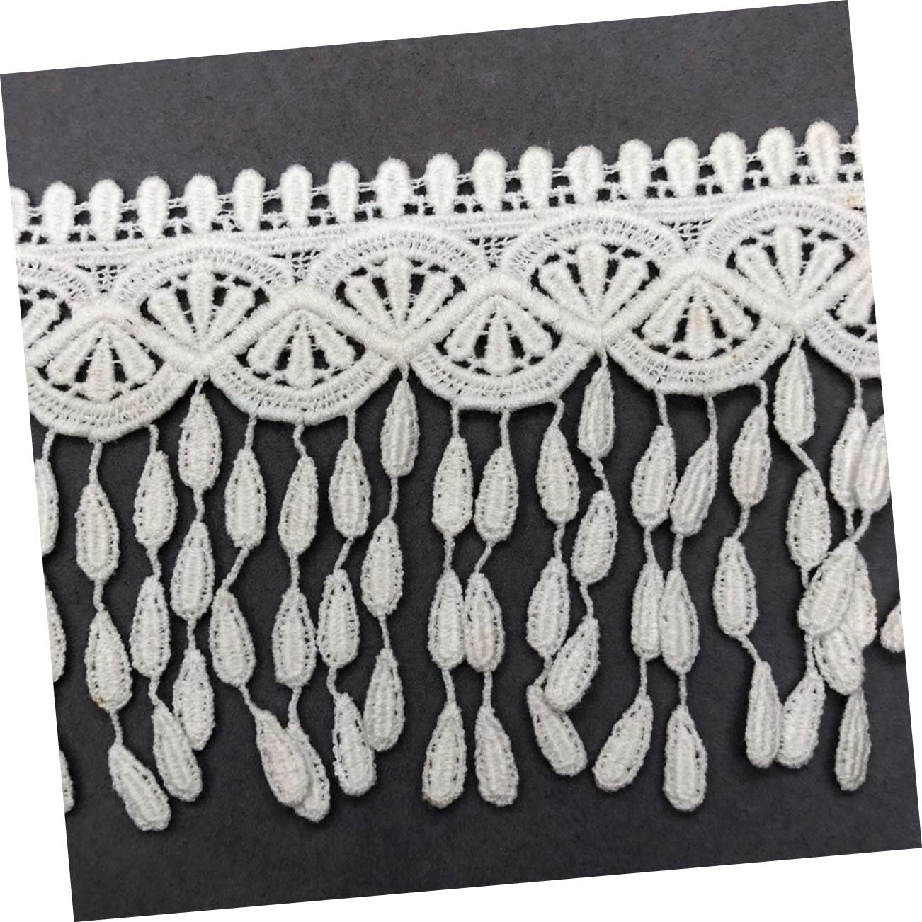 3piezas Ribete De Encaje Con Borlas Yardas Para Accesorios De Costura Ropa Manualidades y Decoración