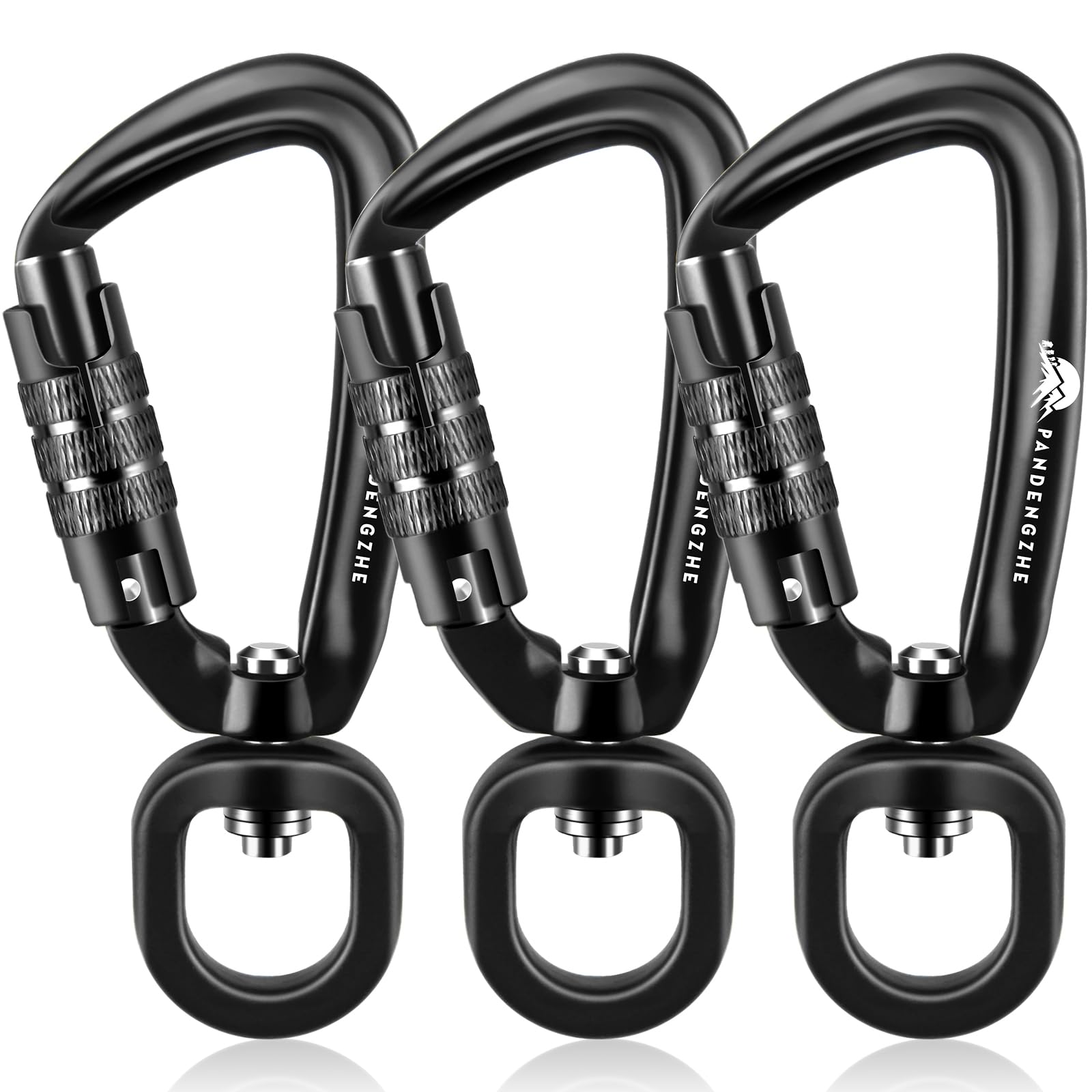 PANDENGZHE 3 Pack Locking Carabiner Clip 2.5