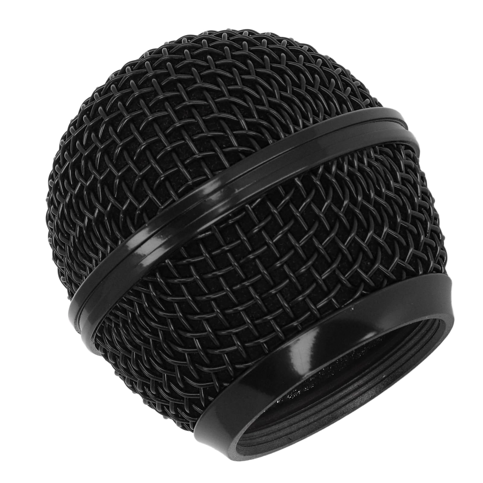 Sostituzione della Testa della Griglia del Microfono a Rete per SM58S BETA58A UT2 PGX24 SLX4 Protezione Antivento in Schiuma di Acciaio Protettiva (BLACK)