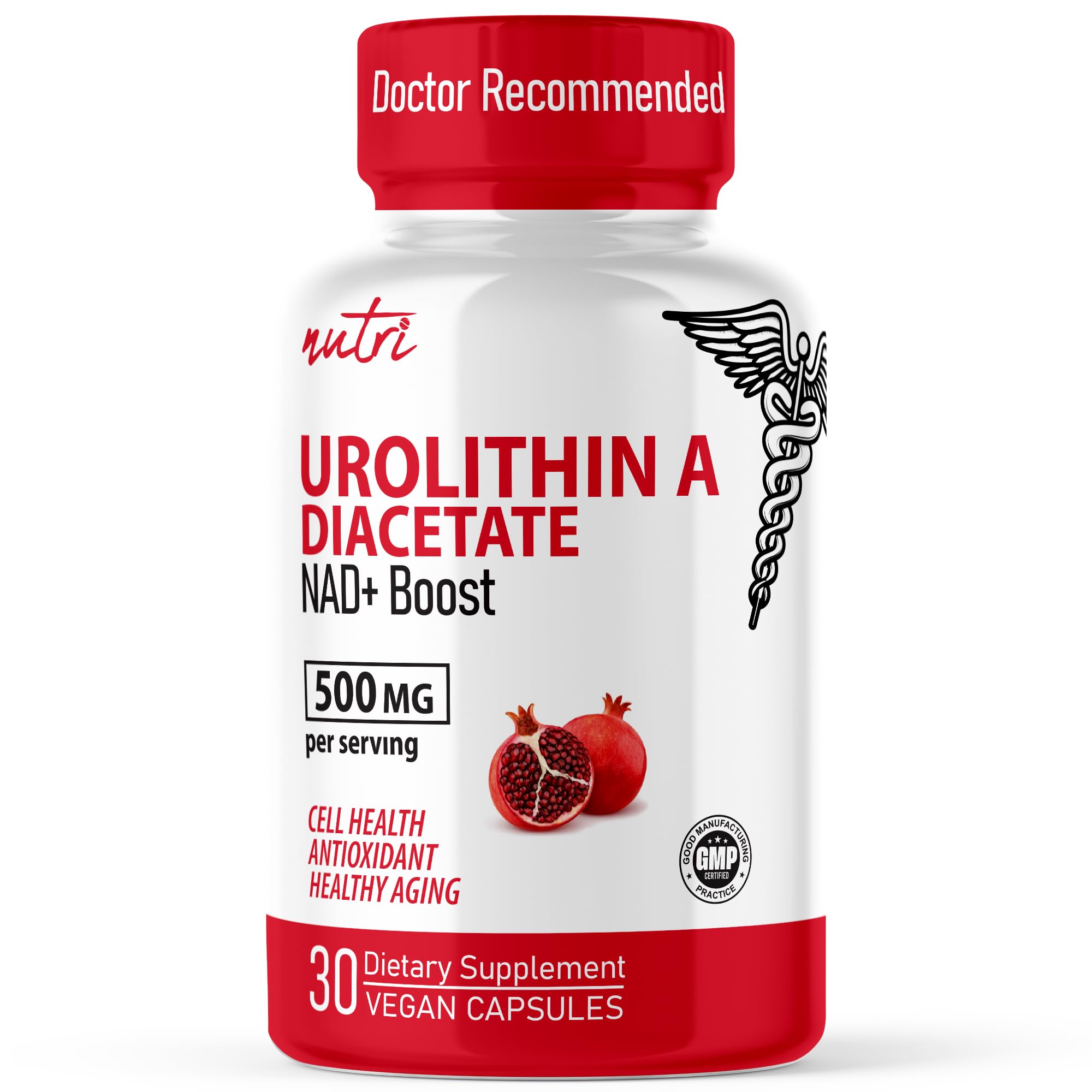 Nutri Urolithin A Diacetate 500mg - Cellular Energy - 30 Caps