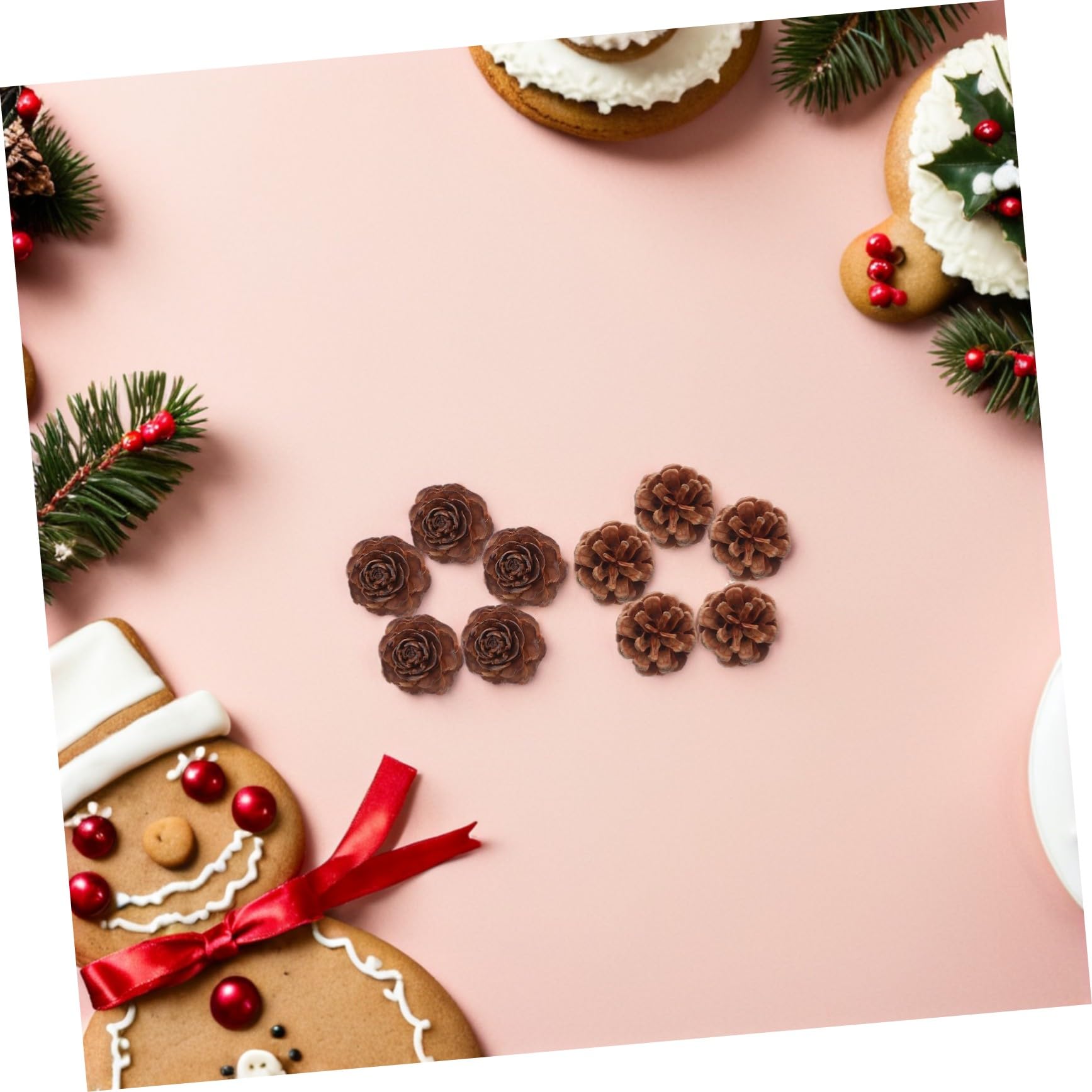 Mini Piñas Naturales para Manualidades DIY Adornos Rústicos para Coronas y Relleno de Jarrones Decoraciones Sostenibles para Navidad y Otoño