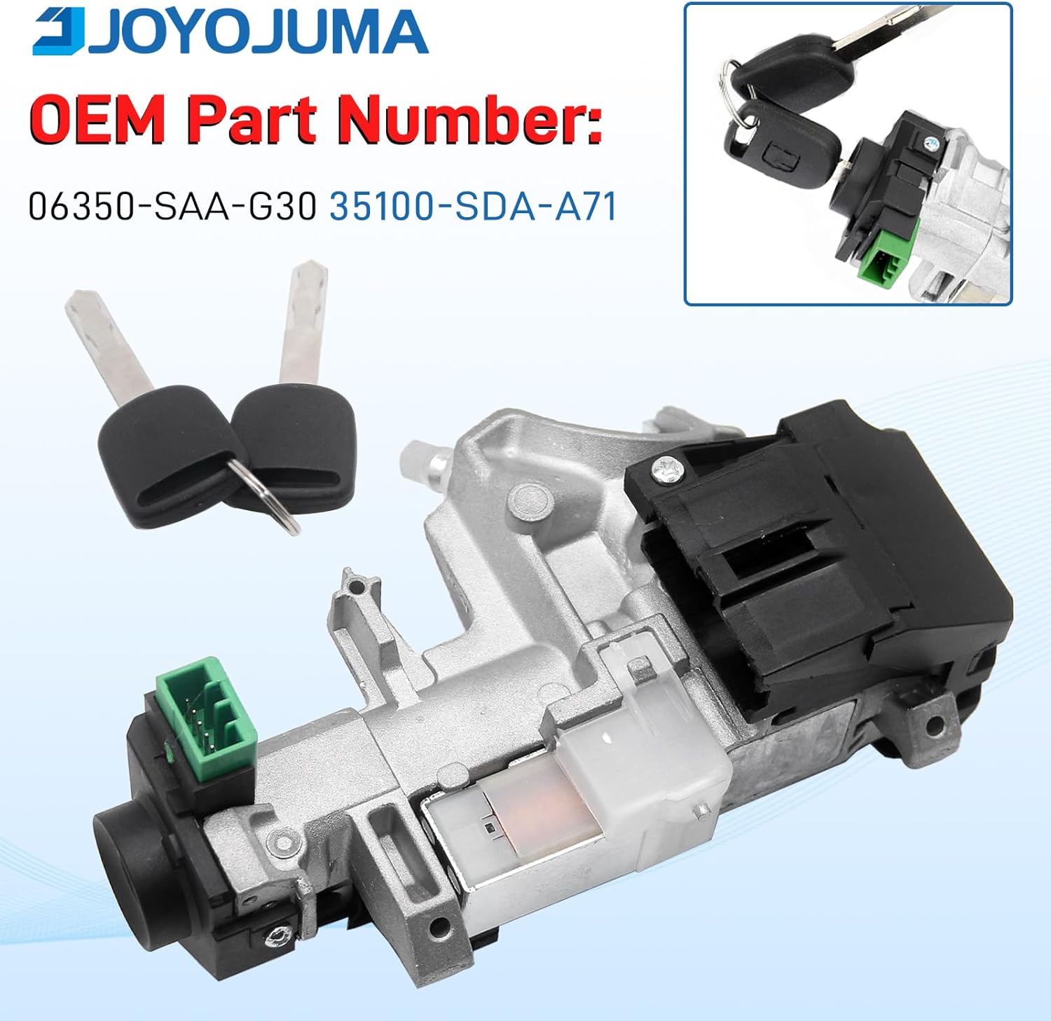 Ignition Switch Lock Cylinder Assembly for Honda Accord Odyssey Element Civic FIT CRV 2003-2008 Replace 35100-SDA-A71 (Ignition Switch)