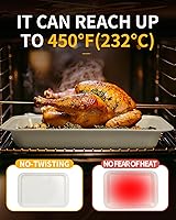 Vista 6 de Nonstick Baking Pans Set, 19 PCS Stackable Bakeware Sets, Oven Pan Set Includes Baking Tray, Cookie Sheet, Cake Pans, Loaf Pan, Muffin Pan, Silicone