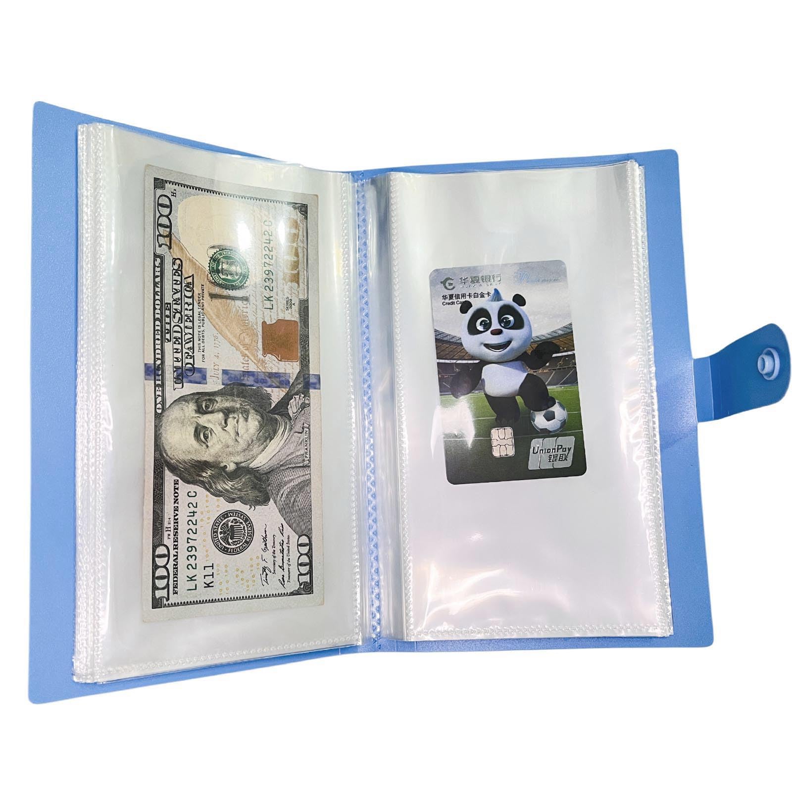 50-Page Currency Collector Binder With Clear Sleeves - Bill Holder For Banknotes & Tickets