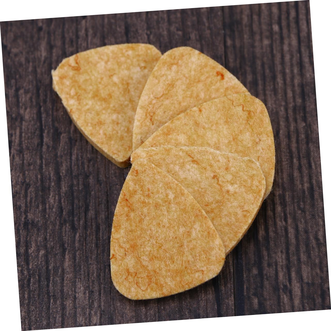 BESPORTBLE 10pcs Orange Felt Picks for Ukulele Plectrums Mellow Sound Non Slip Design Safe for Instruments for Low Play