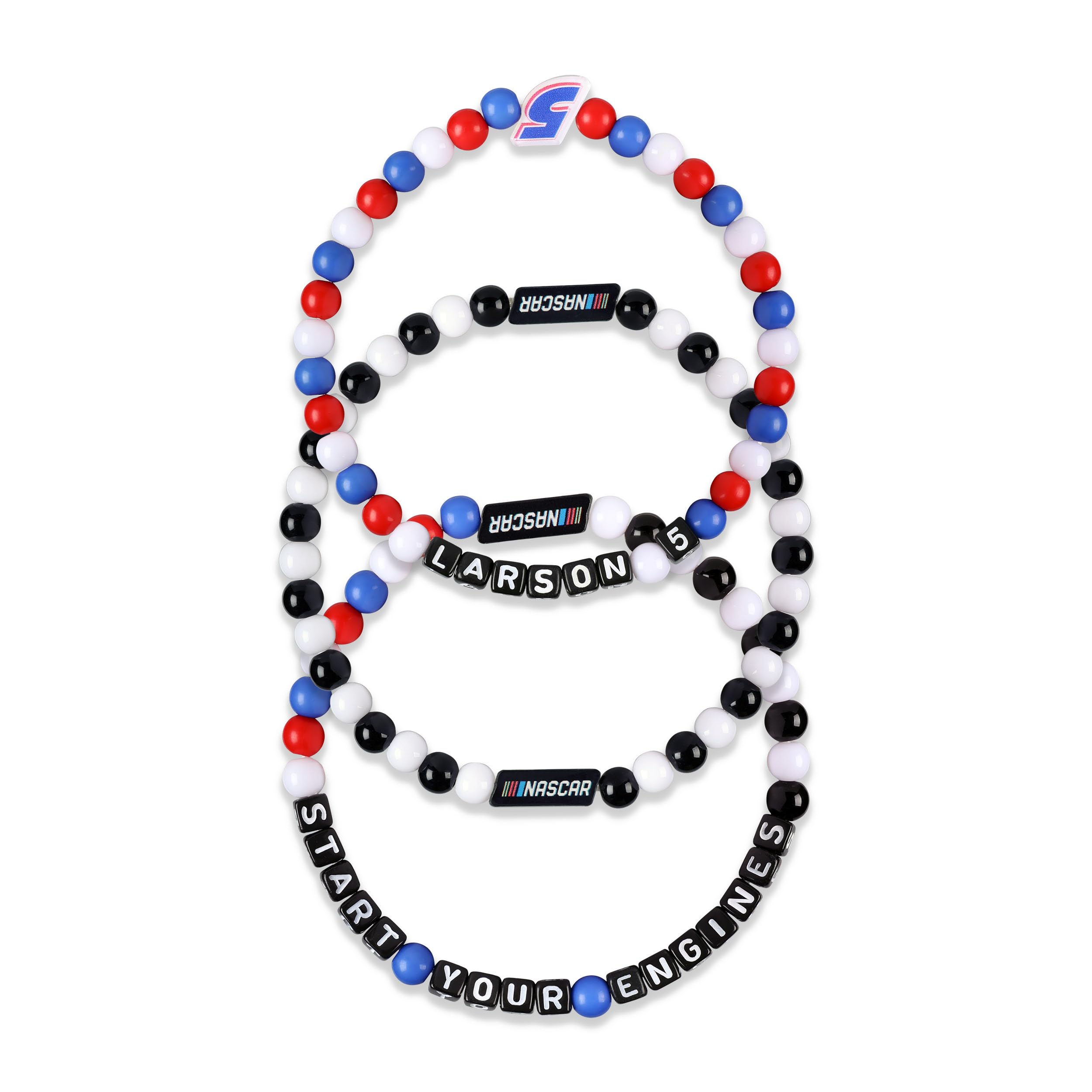 FOCO NASCAR Kyle Larson Mens 3 Pack Friendship Bracelet