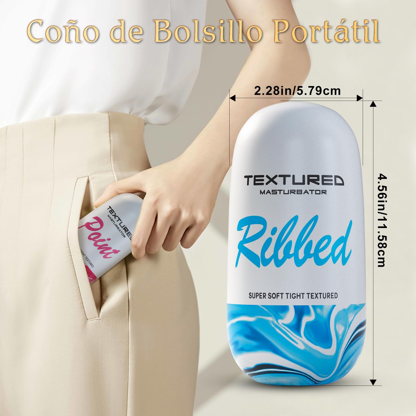 Huevo Masturbádores Masculino Juguetes Sexuales - 3 Huevos Masturbador Juguetes Eróticos para Hombre y Pareja con 3D Silicona Vagina, Súper Elásticos de Bolsillo Portabilidad Objeto Sex Toys