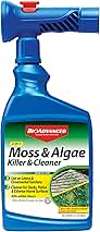 BioAdvanced 2-in-1 Moss and Algae Killer for Lawns, Roofs, Patios, Decks, Roof Moss Killer, Deck Cleaner and Mildew Remover, 32 oz