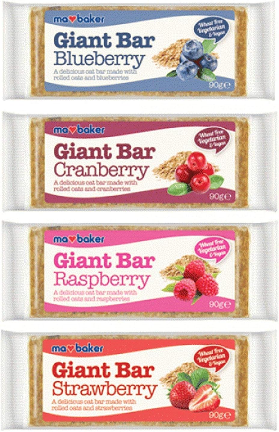 Ma BakerGiant Berry Bar - Wheat Free | 20 x 90G