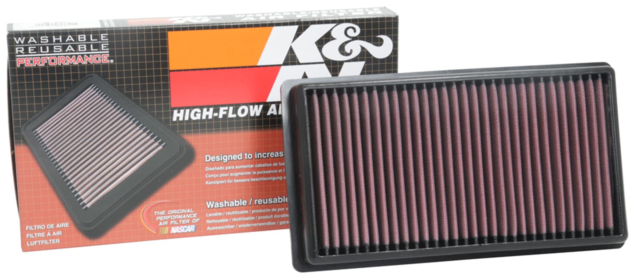 K&N 33-3122 Motorluftfilter: Hochleistung, Prämie, Abwaschbar, Ersatzfilter,Erhöhte Leistung, 2014-2019 (C4 SpaceTourer, Jumpy, 3008, 308, 5008, 508, Expert, Traveller, ProAce)