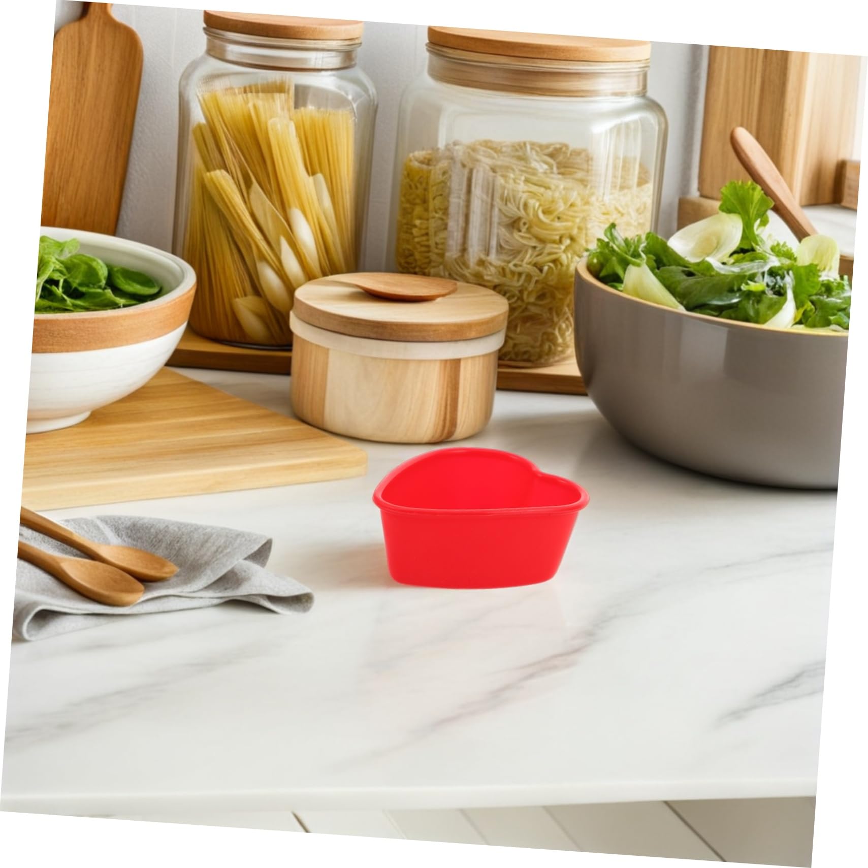 Hemobllo 50pezzi Stampi Silicone Cuore 7cm per Torte Cupcakes e Dolci, Forma Rotonda Adatti alla Cottura al Forno