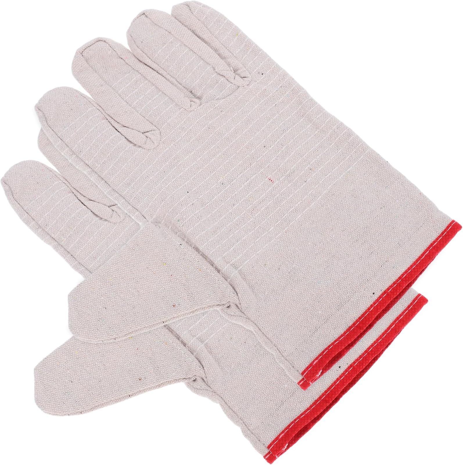 Double Layer Cotton Yarn Welding Gloves Non-slip Protective Work Gloves for Industrial and Garden Use and Comfortable Design for Welders and Machinery Workers
