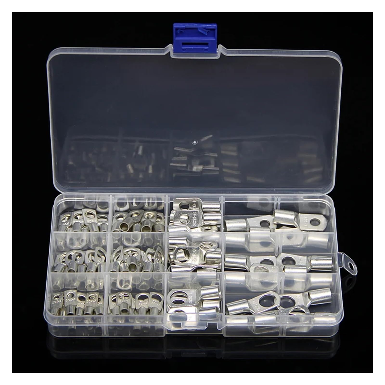 170/100/60Pcs Assortment SC Tinned Copper Lug Terminals Ring Seal Wire Connectors Cable Crimped/Soldered Terminal Kit(170PCS with Box)