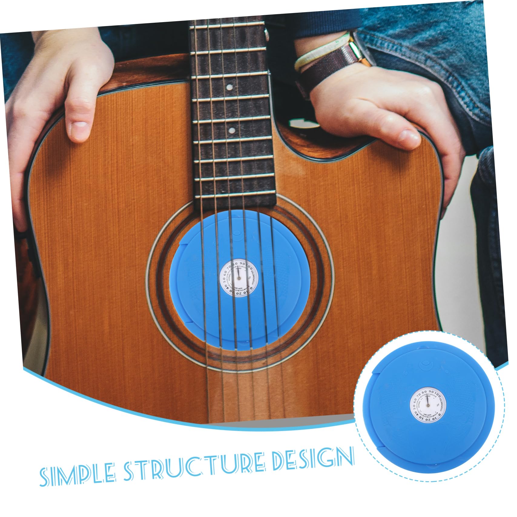 BESTonZON 5 Pz accessori per chitarra deumidificatore per chitarra folk di deumidificazione per chitarra accessori chitarra igrometro umidificatore a buca per chitarra acustica cura