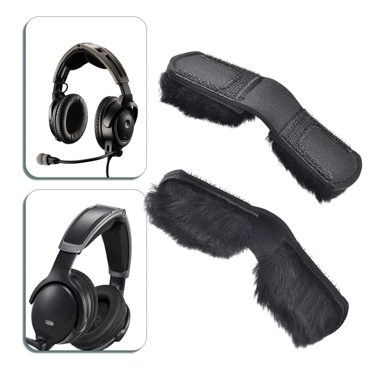DIMITU Replacement Headband Cushion for Aviation XA10A20 Headsets Headband Pad Comfortable Fiber Cloth Top Cushion