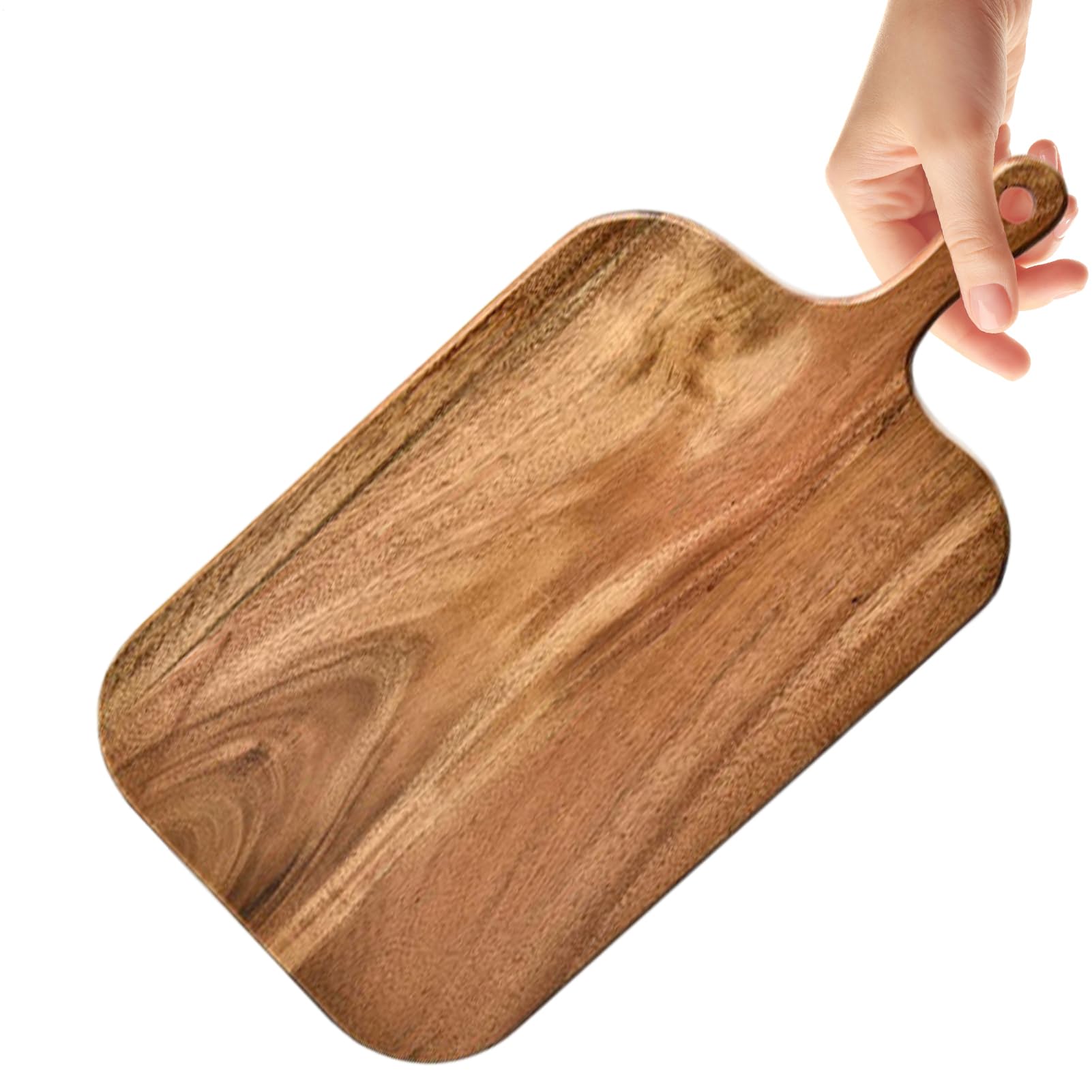 Planche à découper en bois noble avec poignée, l'art du service haut de gamme à table