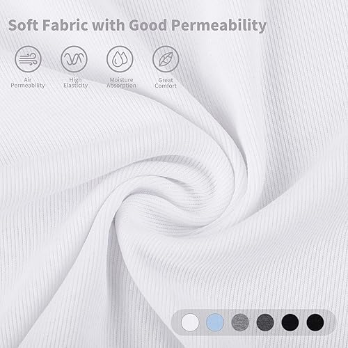 Miniatura 3 de Cooraby Paquete de 6 camisetas sin mangas para niños, camisetas suaves para niños y niñas