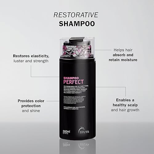 Miniatura 2 de TRUSS Champú hidratante para cabello dañado - Champú perfecto para mujeres y hombres - Limpieza suave y control del encrespamiento para hidratar y
