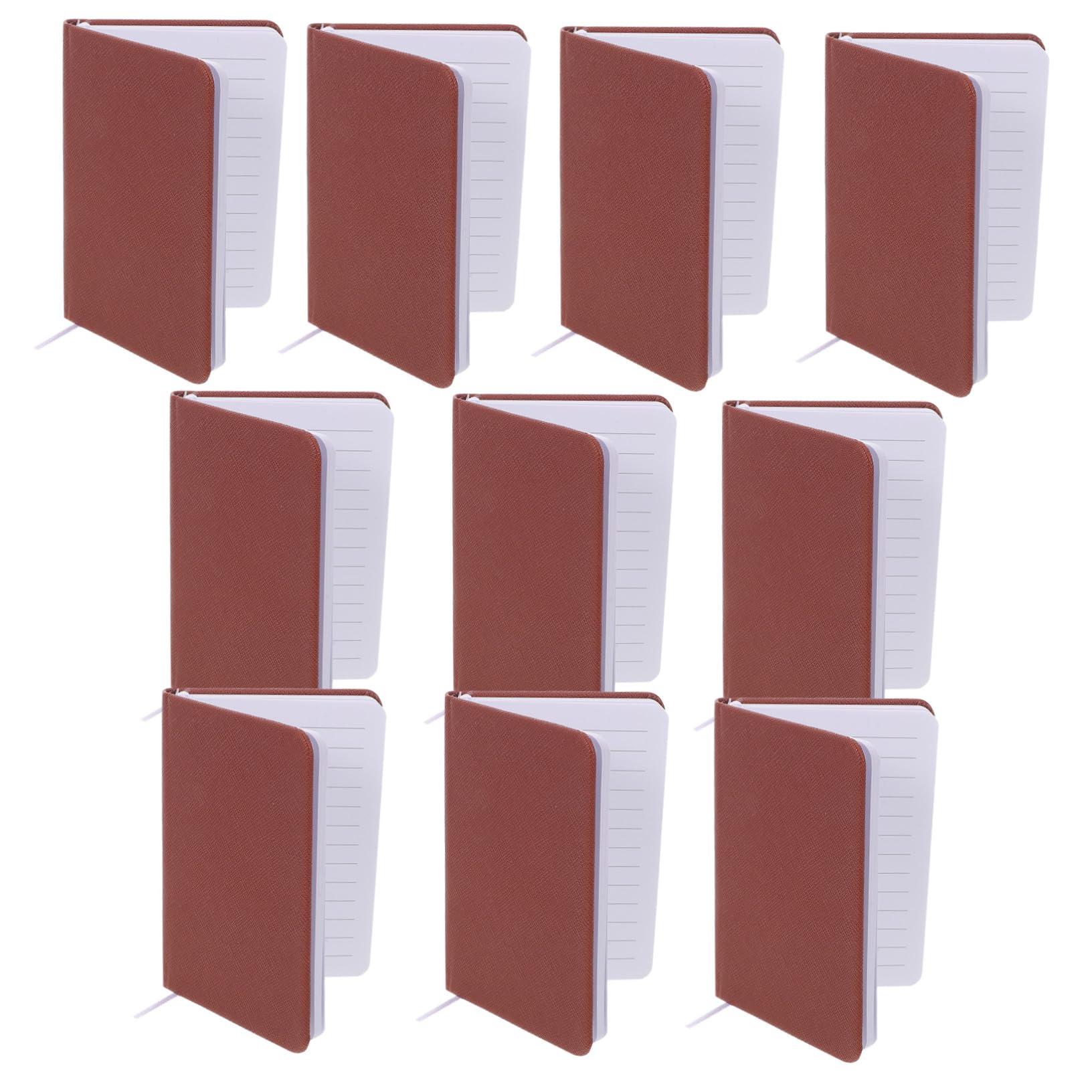 10pièces Carnet de Poche Petit Bloc-notes Ligné Pu Carnet de Notes Portable pour Bureau Voyages Agenda Journal Intime
