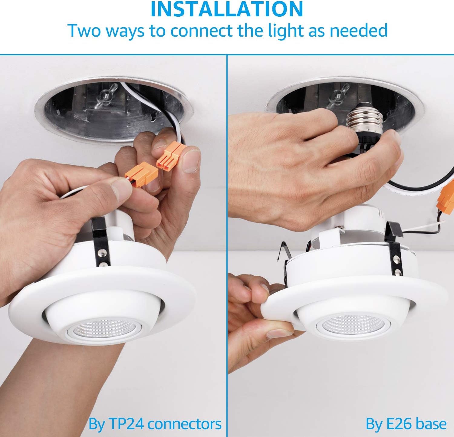 ❤ Crаzу Dеаlѕ TORCHSTAR 4 Inch Adjustable LED Recessed Lighting, CRI 90+, Dimmable, 10W, Eyeball Retrofit Spotlight, Gimbal for Pitched, Vaulted Ceiling, 5000K Daylight, Pack of 4