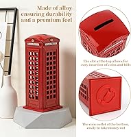 Vista 3 de AUEAR, Caja modelo de moneda del dinero de la hucha de la cabina telefónica de Londres de 7 pulgadas para la decoración del hogar