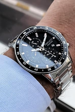 Ferrucci Function Erkek Kol Saati 3 Atm Su Geçirmez Gümüş Renk Çelik Kordon Elg583 Silver