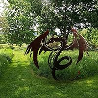 Vista 5 de Arte de pared de dragón de metal, escultura de dragón, arte único para colgar en la pared, arte de pared de dragón, dragones metálicos