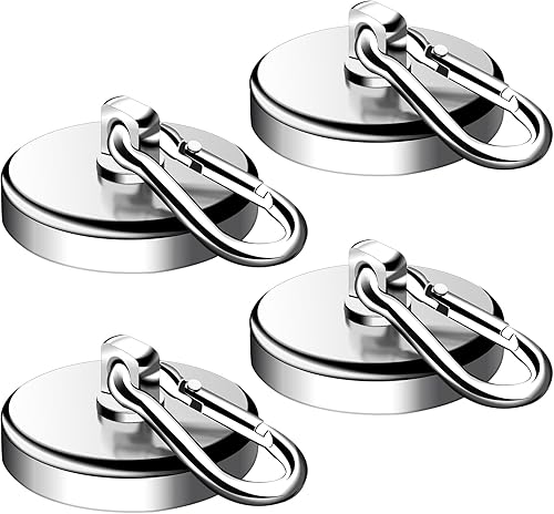 DIYMAG Ganchos magnéticos, ganchos magnéticos de neodimio resistentes de 200 libras, ganchos magnéticos fuertes para colgar en casa, casillero de