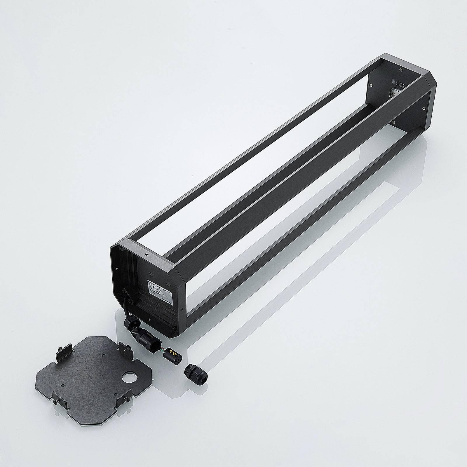 Lucande LED Lámpara para exterior Fery (Moderno) en Gris hecho de Aluminio (1 llama, iluminación senderos, baliza farola