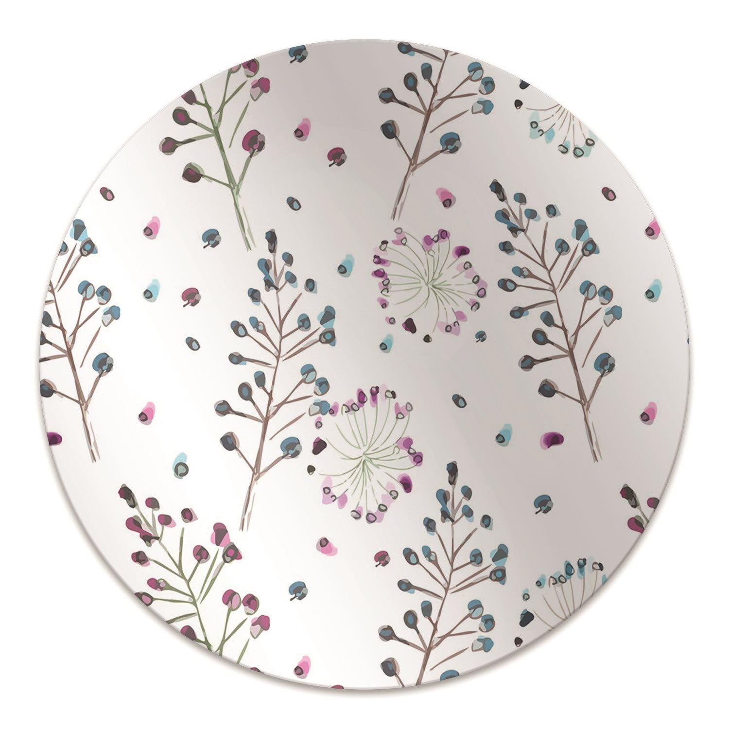 Tapis de chaise ø100 cm en PVC imperméable et antidérapant avec motif de fleurs pour le bureau