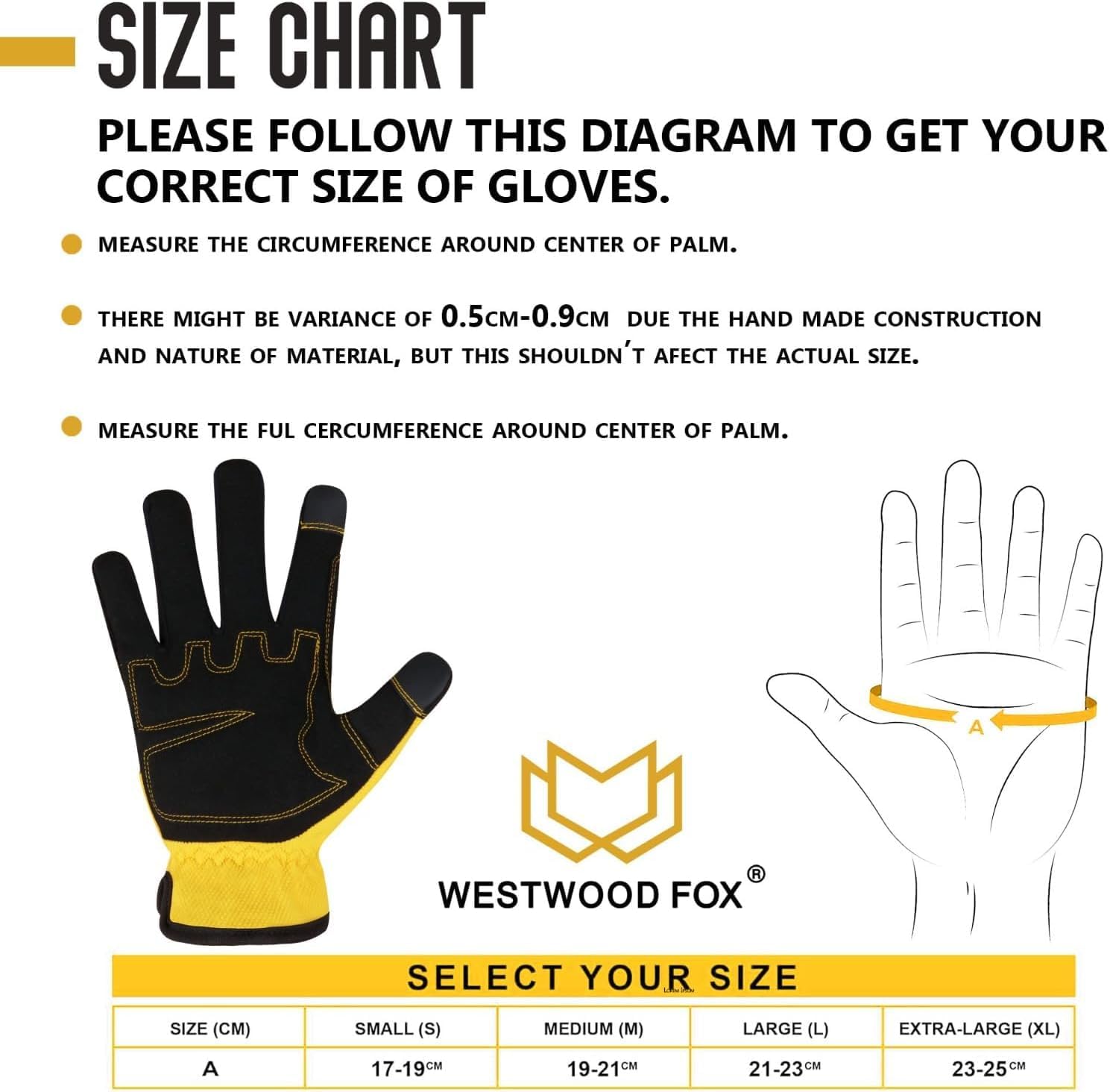 WESTWOOD FOX Work Gloves for Men & Women, Working Gloves Touch Screen, Flexible Yard Work Gloves Utility Mechanic - Image 5