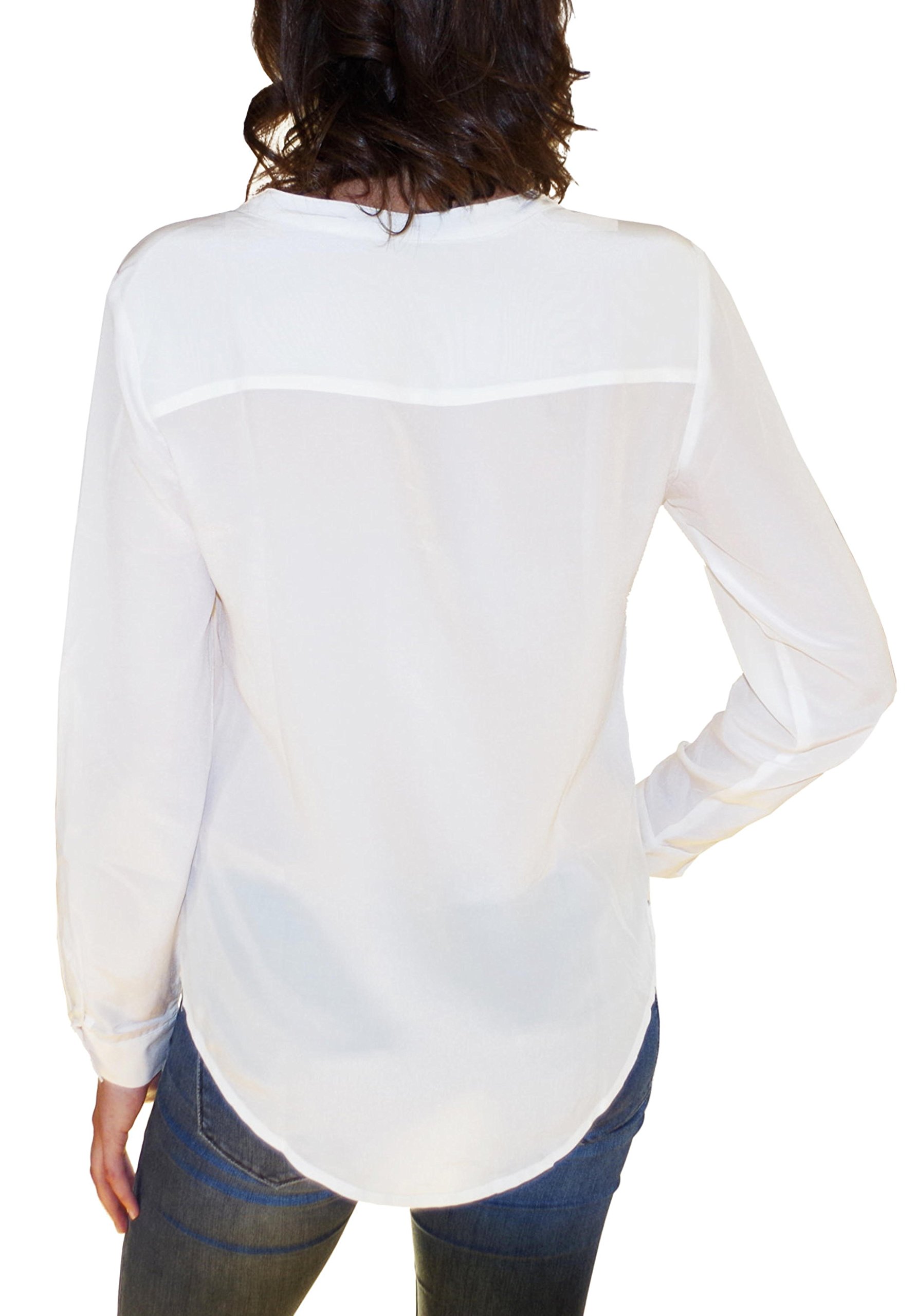 Posh Gear Donna Blusa Camicetta 100% Seta